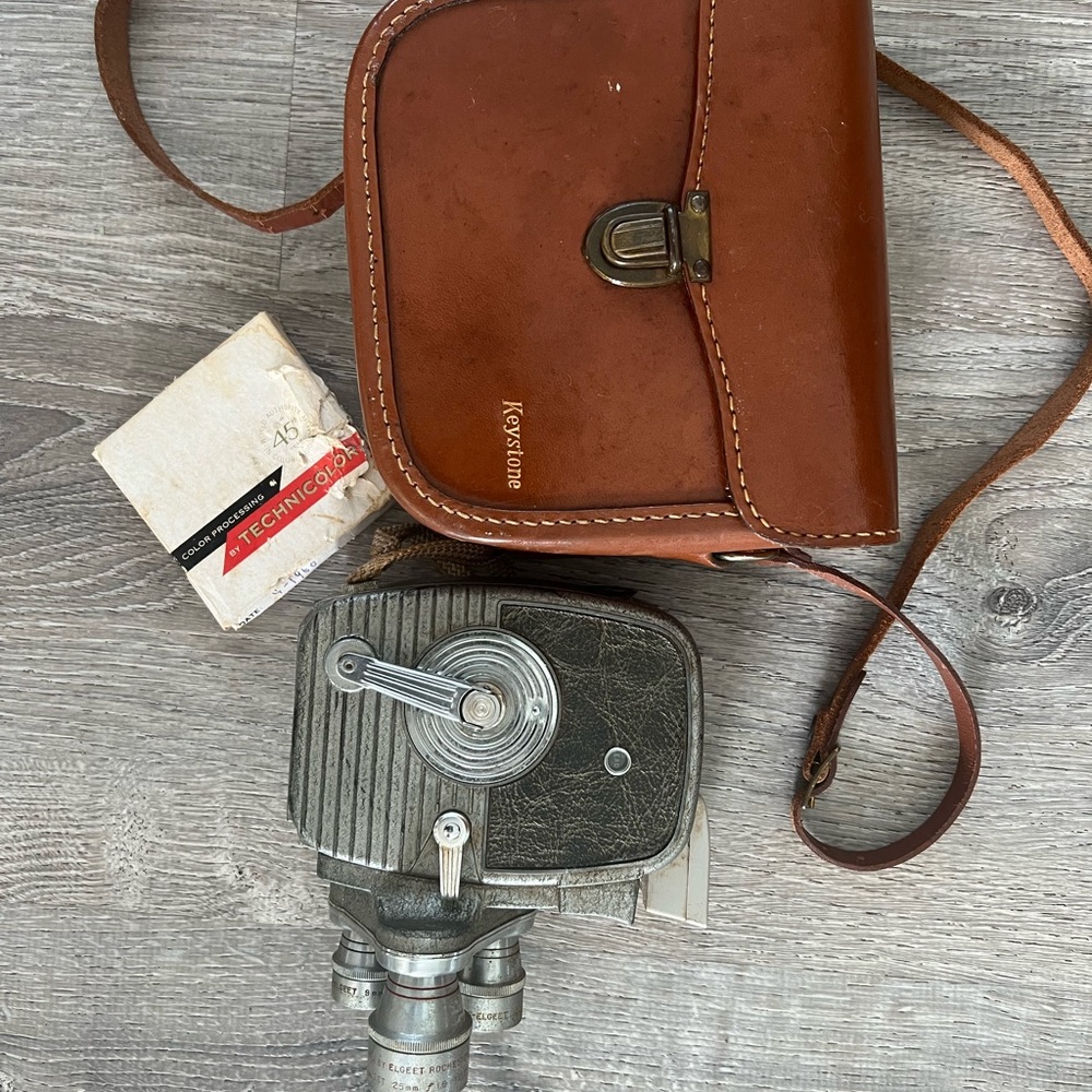 Vintage 1960’s Keystone 8mm video camera with film and original case